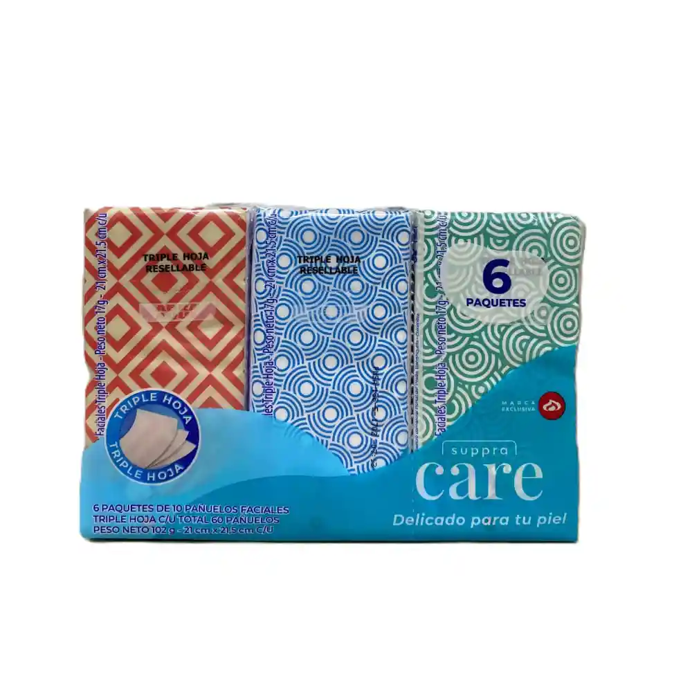 Pañuelo Fac Suppra Care Bols 6 Paq