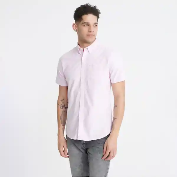 Superdry Camisa Para Hombre Classic University Rosa Talla L