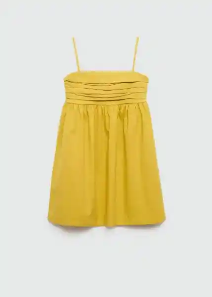 Vestido Ziti Amarillo Talla M Mujer Mango