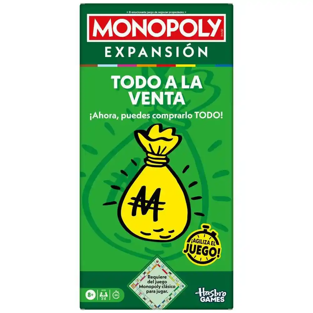 Juego de Mesa Monopoly Expansión Todo a La Venta Hasbro Gaming