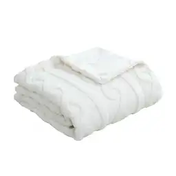 Manta Jaquard Sherpa Blanco Invierno