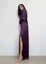 Vestido Luna-A Morado Talla L Mujer Mango