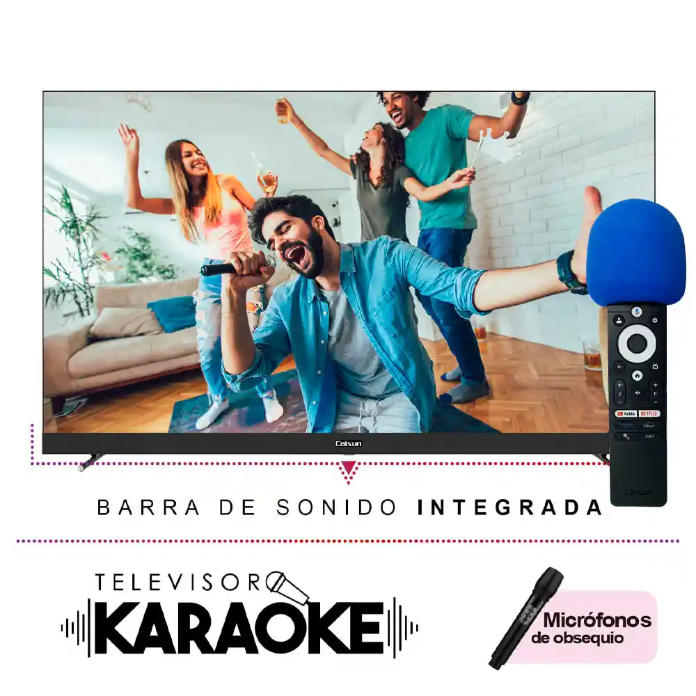 Televisor Caixun 55" Smart Tv Uhd 4k + Barra de Sonido Incorporada C55vsug
