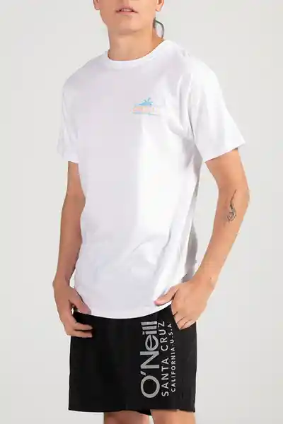 ONeill Camiseta Slim Fit Pitch Masculina Blanco Talla M