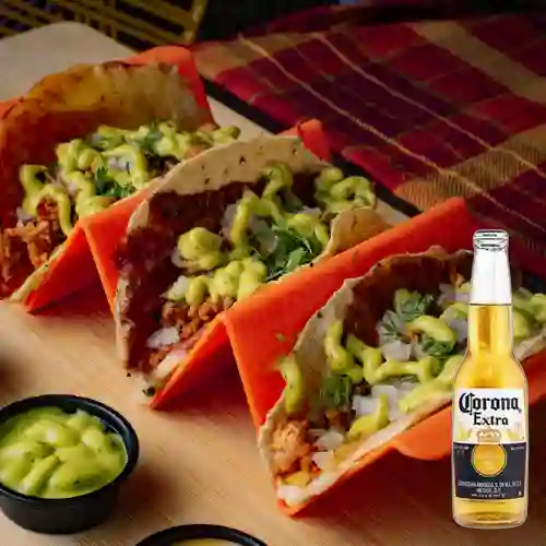 Combo Taco Chorizo y Costra + Coronita 250 ml