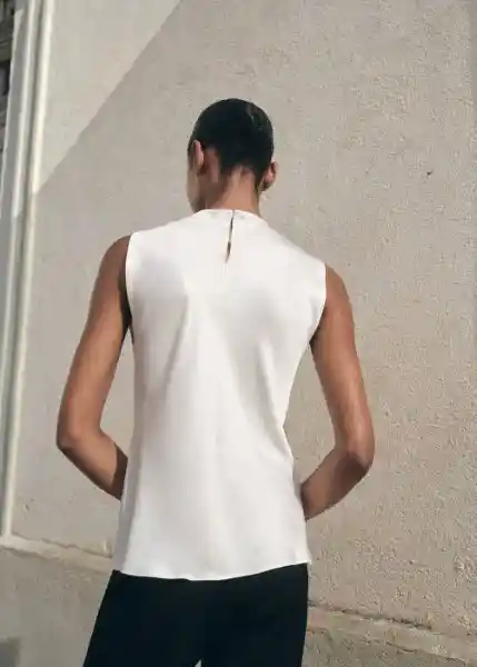 Blusa Mart Crudo Talla M Mujer Mango