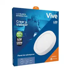 Panel LED Sobreponer Vive 12W Luz fría H25 1U