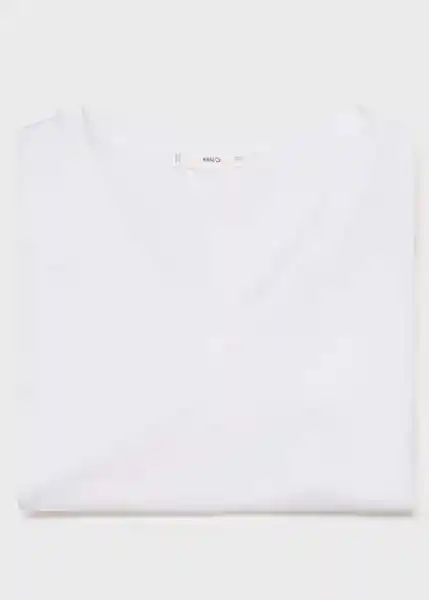 Camiseta Chalspic Blanco Talla S Mujer Mango