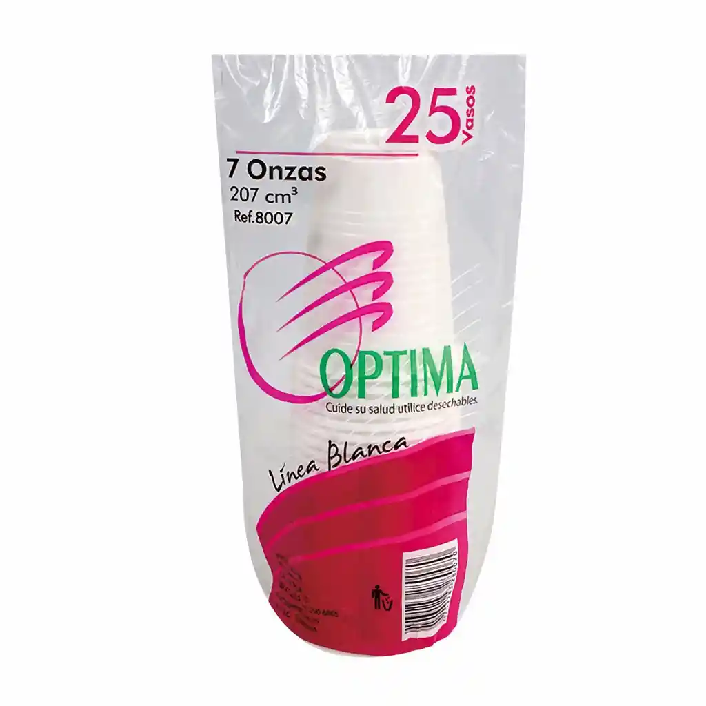 Optima Vaso Blanco X 25