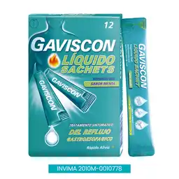 Gaviscon Suspensión Líquida Sabor a Menta Sachets 12