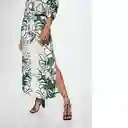 Falda Flori-A Verde Talla L Mujer Mango