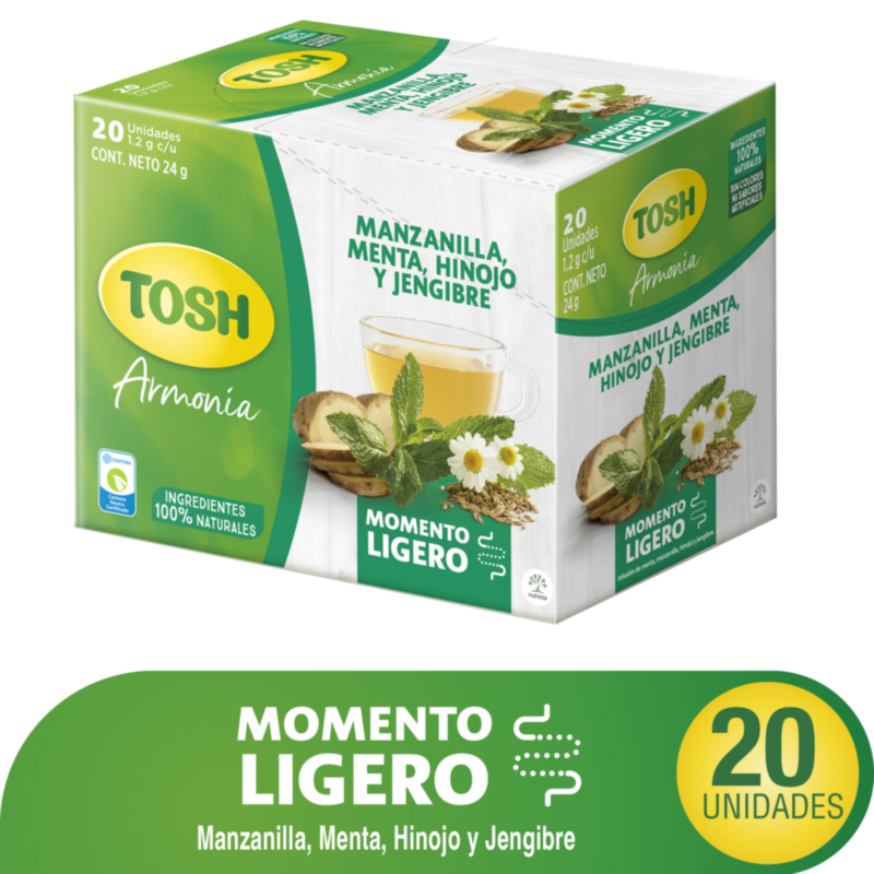 Tosh Infusión Caliente Momento Ligero Bienestar 24 g