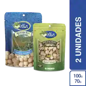 Combo Duo Sabroso+ Del Alba Pistacho 70 g+Macadamia Salada 100 g