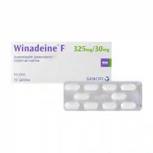 Winadeine F (325 mg/30 mg) 10 Tabletas
