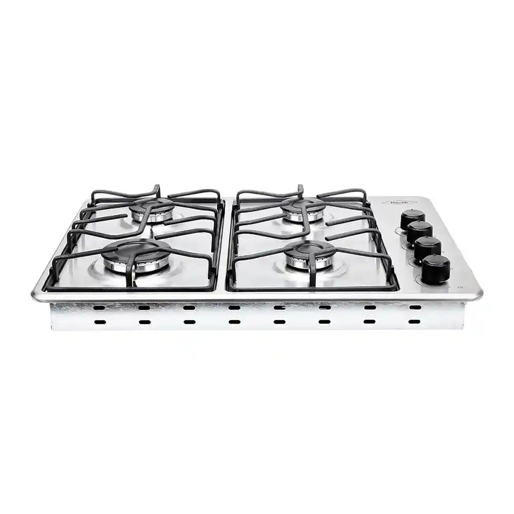 Estufa de Empotrar Haceb Tofu Platina Gas Natural 4 Puestos Inox 60x43 Cm