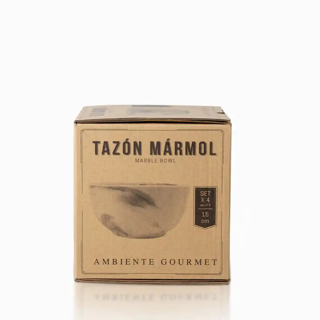 Set Tazón Mármol 15 cm 21058 Ambiente Gourmet