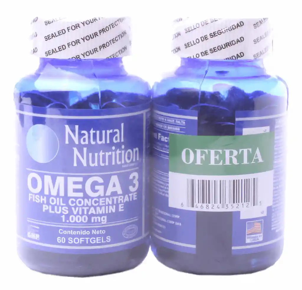 Natural Nutrition Suplemento Dietario de Omega 3 Fish Oil