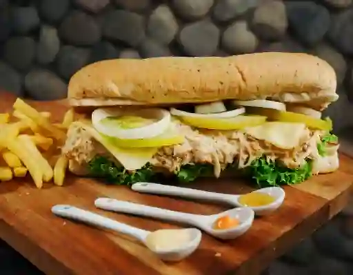 Sándwich dip de pollo