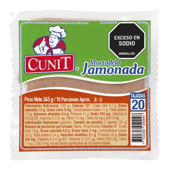 Mortadela Jamonada Cunit 345 g