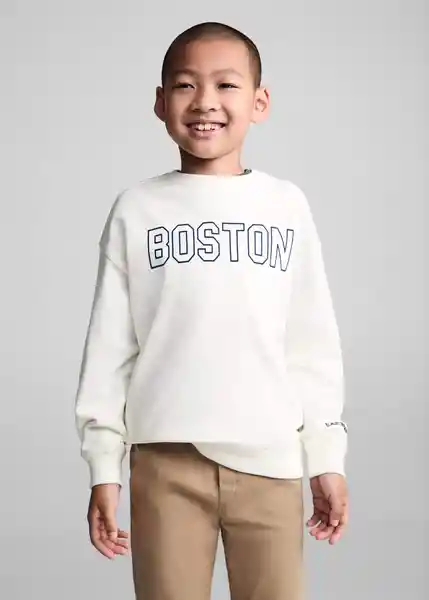 Sudadera Berto Offwhite Talla 08 Niños Mango