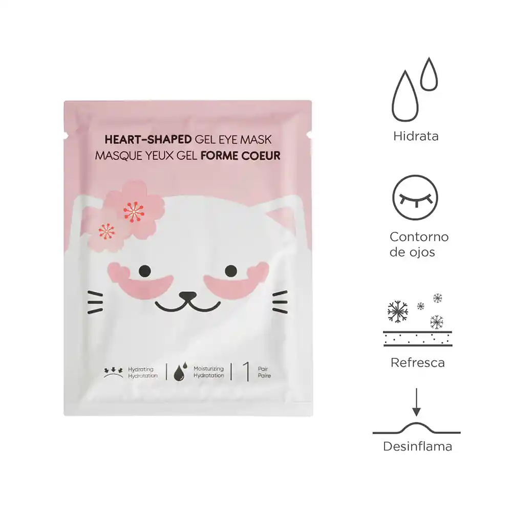 Miniso Mascarilla Para Los Ojos de Gel en Forma de Corazón