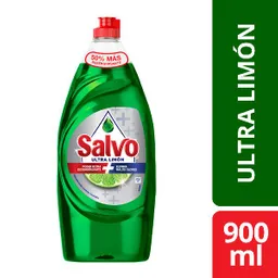 Salvo Ultra Limón Detergente Líquido Lavaloza 900 mL