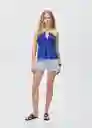Short Minibs Azul Talla 21 Teen Niñas Mango