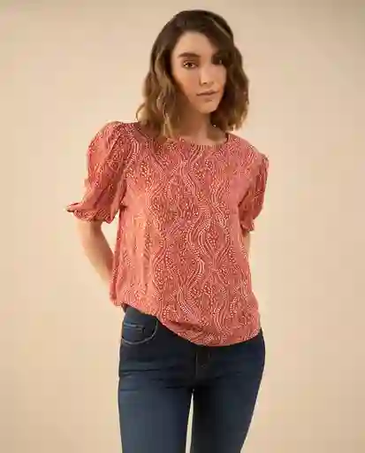 Camisa Rojo Cereza Oscuro Talla S 612G018 Esprit