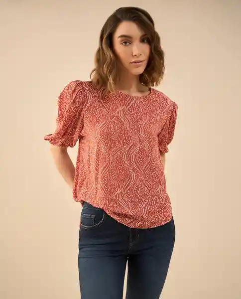 Camisa Rojo Cereza Oscuro Talla S 612G018 Esprit