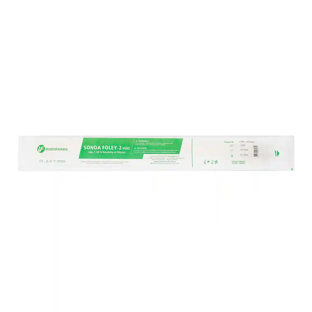Inverfarma Sonda Foley 2 Vías Balón 18 IF UD INV