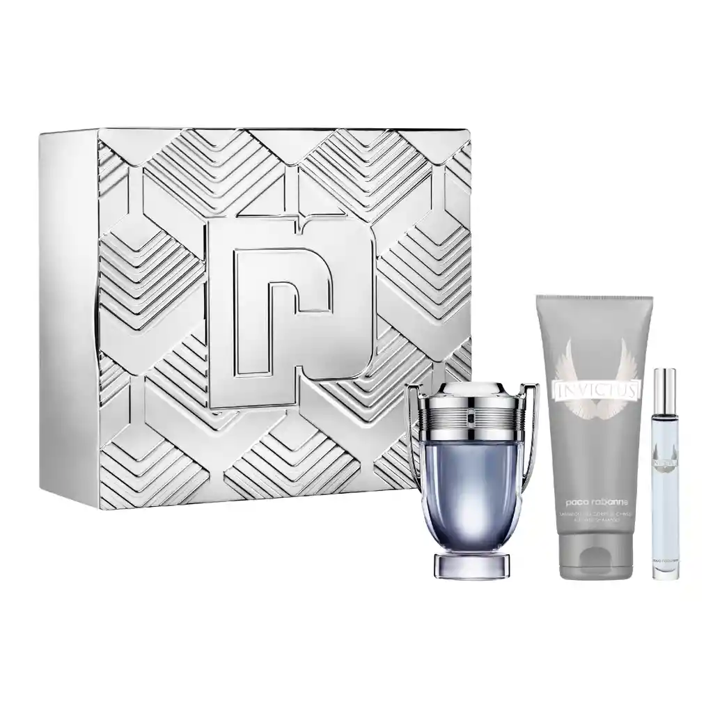 Paco Rabanne Set Perfume Hombre Invictus + After Shower + Mini