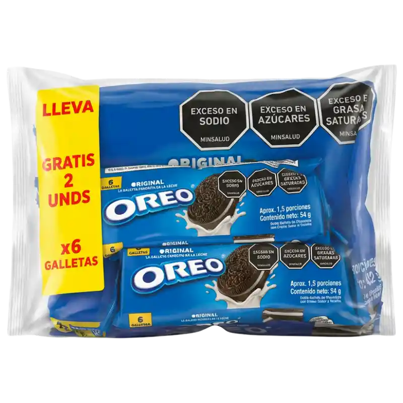 Oreo Galletas Original Pack 12 x 36 g + 2 und