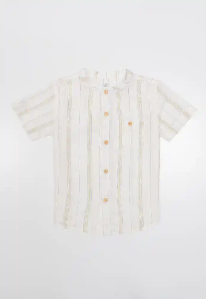 Camisa Manga Corta 12/18mese-blanco