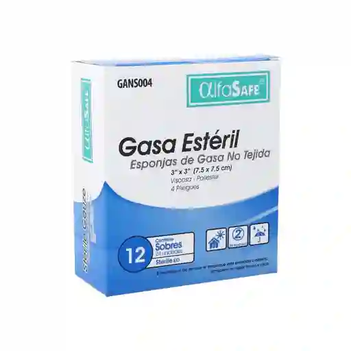 Alfa Safe Trading Gasa Est No Tejida 7 5X7 5Cm 12 X 2