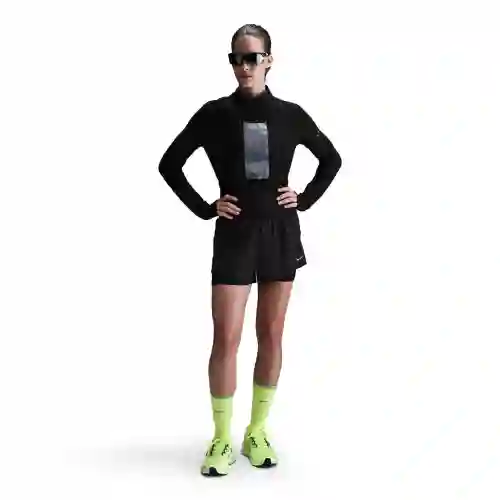 Nike Pantaloneta Swift 2N1 Para Correr de Mujer Negro Talla S