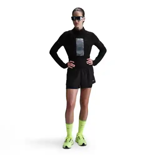 Nike Pantaloneta Swift 2N1 Para Correr de Mujer Negro Talla S