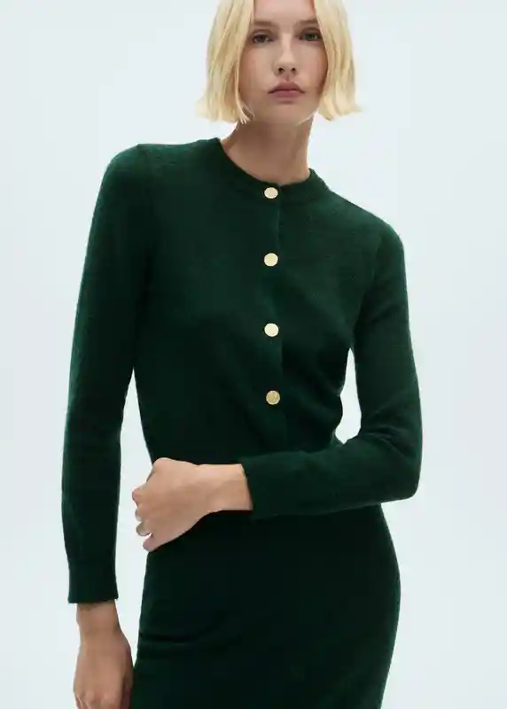 Falda Eliote Verde Talla M Mujer Mango