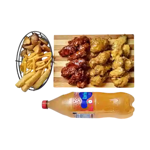 Combo 30 Alitas, 3 Acompañantes y Bebida