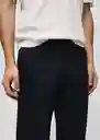 Pantalón Dublino Navy Talla 38 Hombre Mango
