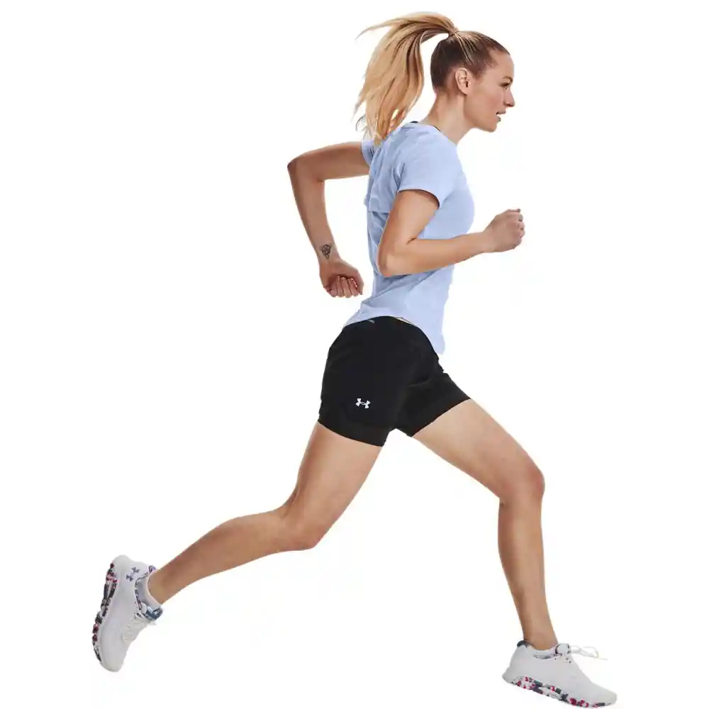 Ua Iso-chill Run 2n1 Short Talla Lg Pantalones Y Lycras Negro Para Mujer Marca Under Armour Ref: 1361582-001