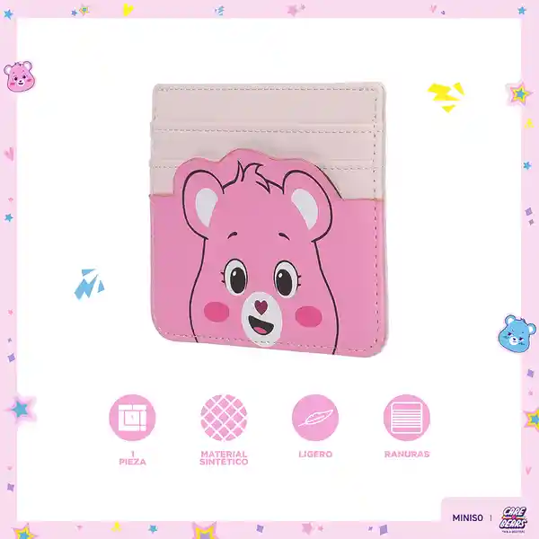 Tarjetero Colección Care Bears Rosa Miniso