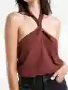  Camisa Fiu Cafe Marron Oscuro Talla M Mujer Naf-Naf 