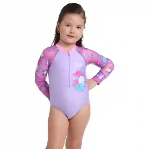 Vestido de Baño Manga Larga Mermadoodle Bebe Femenino Multicolor-02