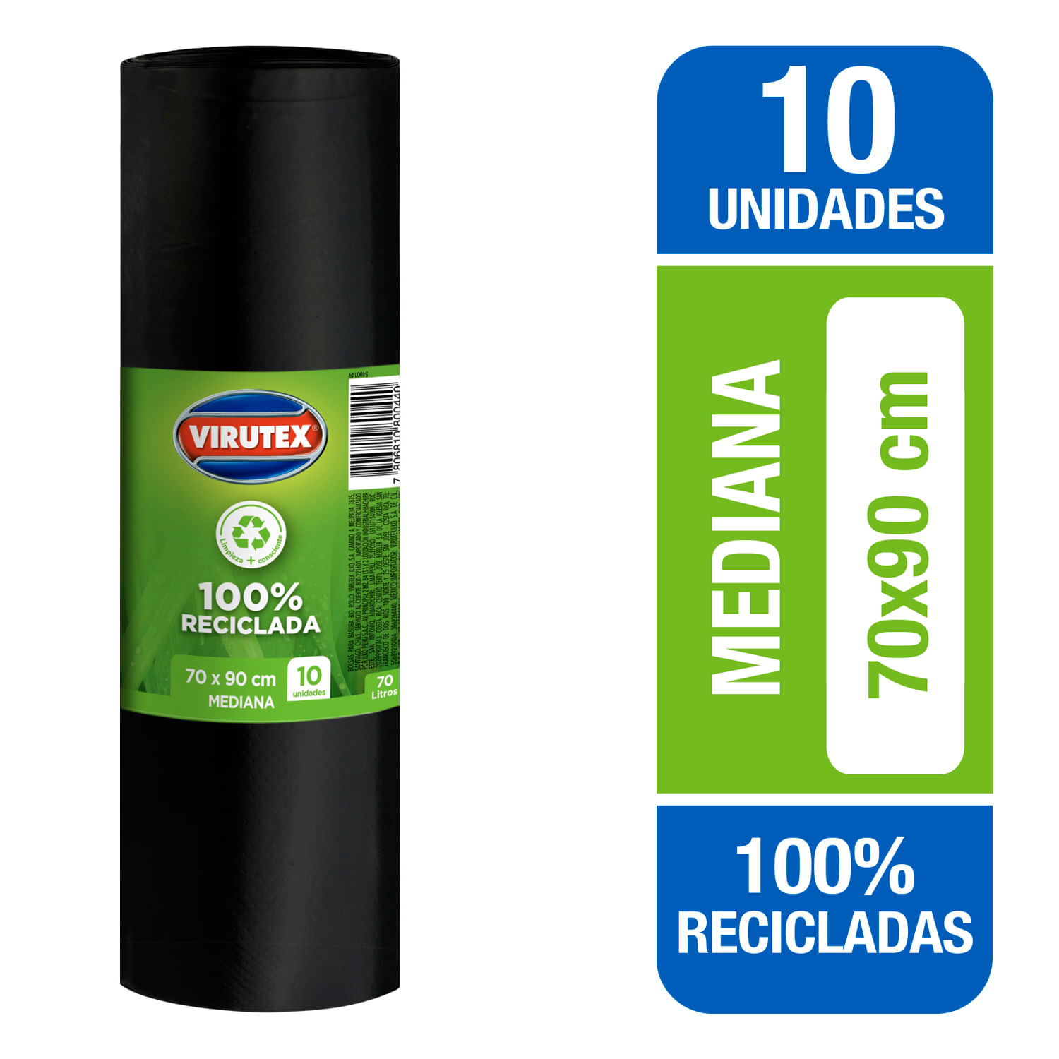 Virutex Task Bolsas para Basura Mediana 10 und