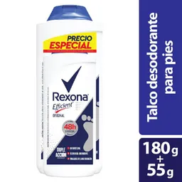 TALCO REXONA EFICIENT  PACK X180G +55G