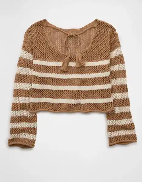 Suéter Mujer Beige Talla: MEDIUM 1572200 American Eagle