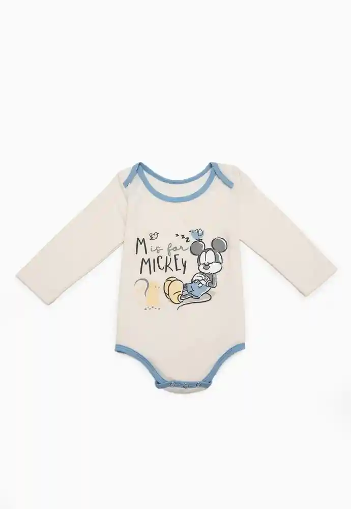 Body Manga Larga Niño 6/9 Meses-ivory