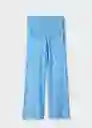 Pantalón Miro Azul Talla 38 Mujer Mango