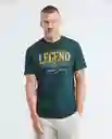 Legend Graphic T-shirt Verde Galloway Ultraoscuro Talla S Hombre Chevignon