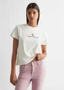 Camiseta Creative Off White Talla 21 Teen Niñas Mango